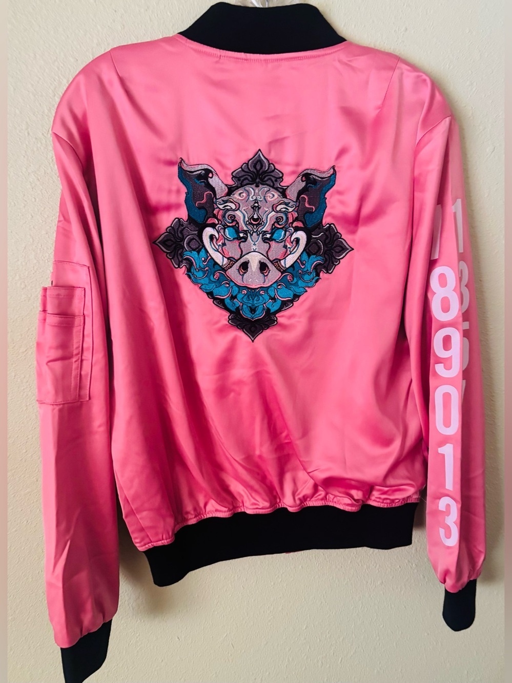 Bibi Sama PINK ZODIAC BOMBER - PIG SIZE: XS/S
